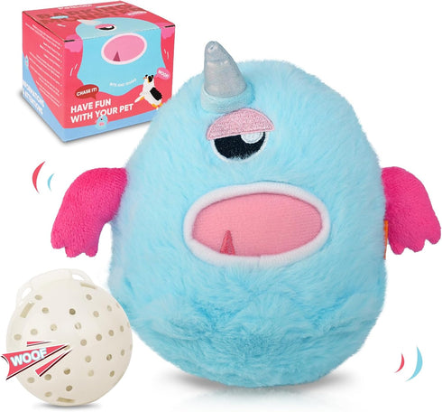 Petbobi Interactive Dog Toys Monster Plush Toy Shake Squeaky Crazy Bouncer Ball Battery Operated Toy for Small Medium Puppy Motorized Entertainmen...