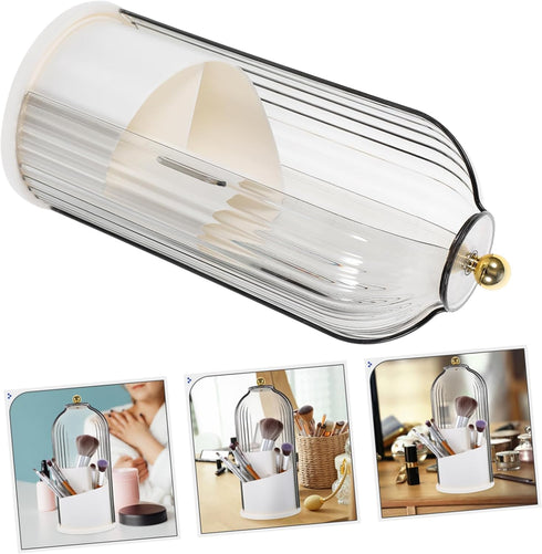 Cosmetic Storage Box Desktop Pen Holder Desktop Storage Organizer Multifunctional Holder Clear Pen Holder Rotation Makeup Brush Holder Rotation Ma...