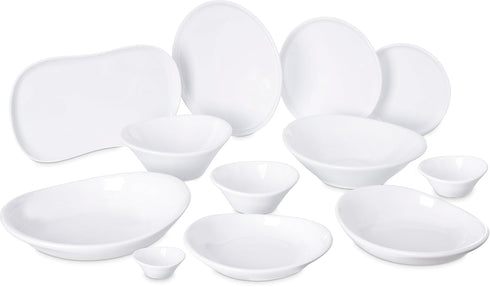 Carlisle FoodService Products Stadia Reusable Plastic Plate Pasta Plate for Home and Restaurant, Melamine, 9.5 Inches, White...