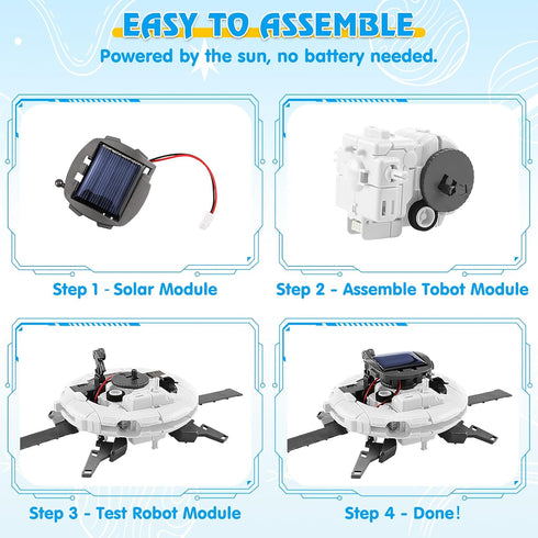 STEM Projects for Kids Ages 8-12 Solar Robot Kit 6-in-1 Space Toys for 10-Year-Old Boy Girl Gift Building Toys Science Kits Christmas Birthday Gif...