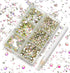 AD Beads 4300 Pieces Flat Back Nail Art Rhinestones Round Beads 6 Sizes (2-6.5mm) with Storage Organizer Box,Rhinestones Picking Pen for Nail Art ...