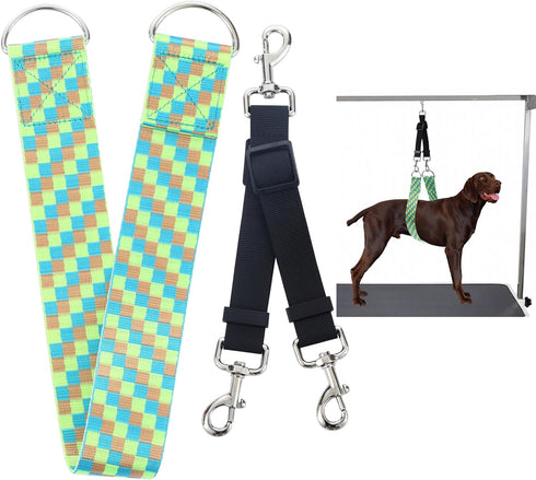Pet Dog Grooming Arm Accessories - Pet Dog Grooming Belly Straps with Connector Pet Dog Grooming Loops Dog Loop Nylon Restraint Noose Adjustable F...