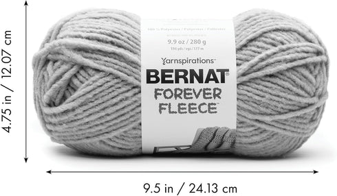 Bernat Forever Fleece Rose Hip Yarn - 2 Pack of 280g/9.9oz - Polyester - 6 Super Bulky - 194 Yards - Knitting/Crochet......