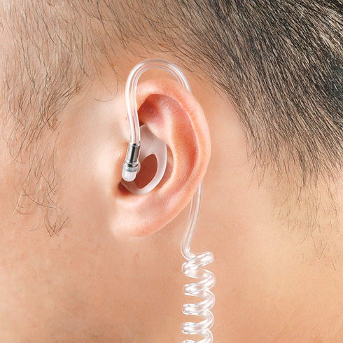 Two Way Radio Ear Mold Replacement Soft Silicone Ear Insert Earmold for Acoustic Coil Tube Earpiece (Black, 2 pair small)...