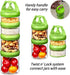 SELEWARE Portable Stackable Food Storage Containers for Snacks Formula Powder and Drinks Twist Lock System Airtight Leak-proof BPA and Phthalate F...