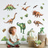 DECOWALL DS-8034 Watercolour Dinosaur Kids Wall Stickers Wall Decals Peel and Stick Removable Wall Stickers for Kids Nursery Bedroom Living Room (...