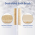 Back Scrubber Body Shower Brush: Anti Slip Long Handle Bath Brush with Stiff and Soft Bristles - Showering Exfoliator for Women, Men, Elderly (Gre...