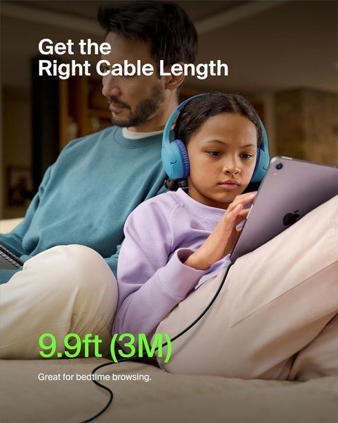 Belkin BoostCharge USB-C Cable (3M/9.8ft), USB-C to USB-A Cable, USB Type-C Cable for iPhone 15 Series, Samsung Galaxy S24, S24+, Note20, Pixel 8,...