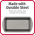 GoodCook Set of 2 Medium 8" x 4" Nonstick Steel Bread Loaf Pans, Gray (4244)...