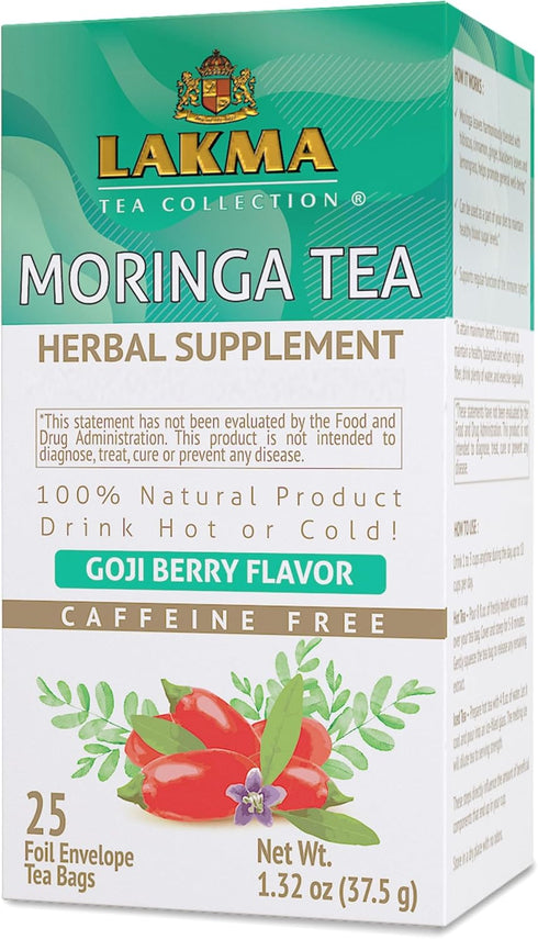Lakma Moringa Oleifera Tea with Goji Berry - 25 Tea Bags...