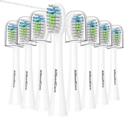 Toothbrush Head Replacement for Waterpik, 8 Pack Flossing Brush Heads Compatible with Water-pik Sonic Fusion 2.0 / SF-01, SF-02, SF-03 & SF-04...