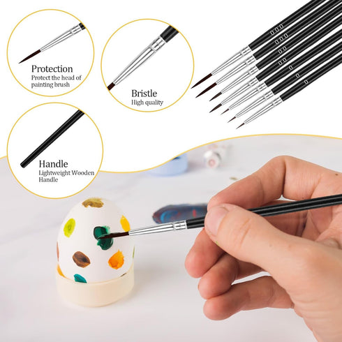 Anezus Tiny Detail Paint Brushes 30 Pcs Fine Paint Brushes Set with 3 Size #0#00#000 Liner Brush for Miniature 40k Model Crafts Watercolor Acrylic...