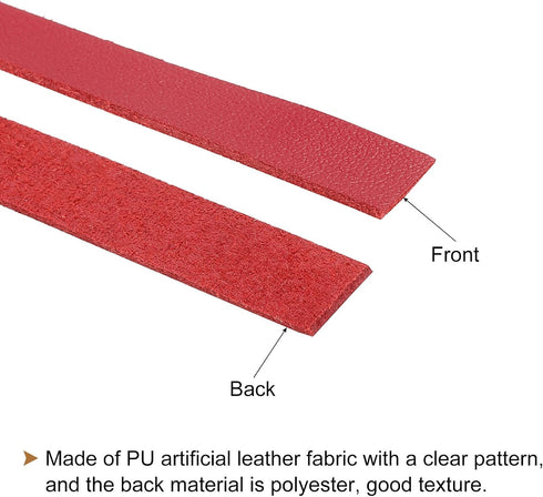 PATIKIL Faux Leather Cord Suede Cord 1cm/0.4" Leather Thread Velvet Cord 100cm/3.28ft for Bracelet, Necklace, Beading, DIY Craft, Red...