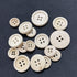200 PCS Mixed Wooden Buttons in Bulk Round Decorative Wood Buttons 4 Holes for Crafts Scrapbooking or Sewing and DIY Craft - 15, 20, 25mm...