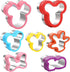 Multicolor 7-Piece Cookie Cutter Set - Head, Bow, Shoes, Gloves Shapes - Stainless Steel, Dishwasher Safe...