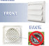 4 Inch White Plastic Louvered Outdoor Vent Cover With Stainless Steel Grille Screen for Dryer, Exhaust Vent cover Widely Used for Dryers and Houses Wall to Keep Rain, Snow, Wind or Birds