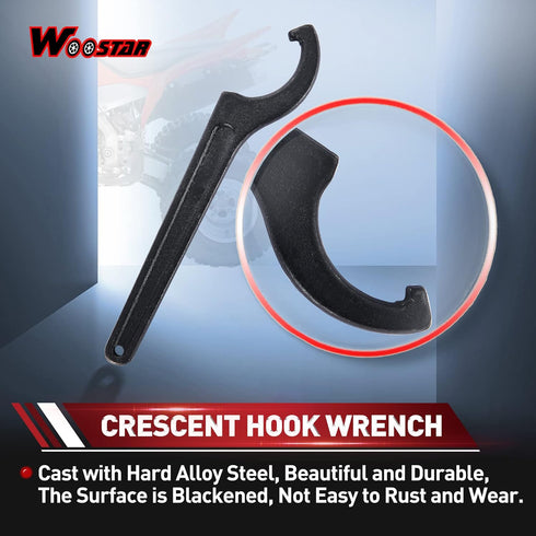 WOOSTAR Rear Shock Spanner Wrench for 45-52mm Round Nut...