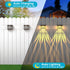 Solar Deck Lights, Iron Solar Fence Lights Outdoor Waterproof Garden Decorative Lighting for Wall, Post, Patio, Step, Stair, Yard- 2 Pack...