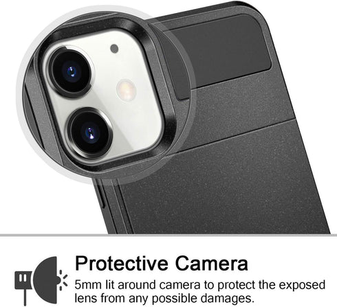 Vofolen Case for iPhone 11 Case Wallet Credit Card Holder ID Slot Sliding Door Hidden Pocket Anti-Scratch Dual Layer Hybrid Bumper Armor Protectiv...