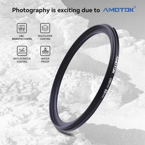 105mm Lens to 95mm Camera Lens Adapter,105mm to 95mm Filter Step-Down Ring Adapter Ring,Compatible All 95mm Filter Accessory...