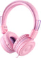 POWMEE M1 Kids Headphones Wired Headphone for Kids,Foldable Adjustable Stereo Tangle-Free,3.5MM Jack Wire Cord On-Ear Headphone for Children (Pink...