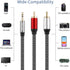 3.5mm to 2RCA Audio Cable 10ft,Nylon-Braided 3.5mm AUX to 2RCA Audio Cable for Stereo Receiver Speaker Smartphone Tablet HDTV MP3 Player & More St...
