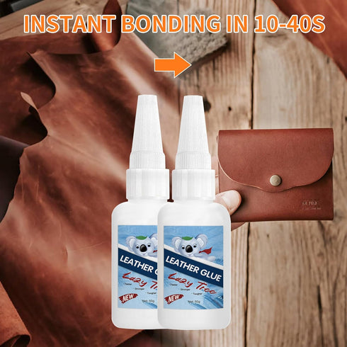 2 Pack 50gLeather Glue, Super Glue for Leather, Strong Bond for Repair & DIY, Permanent Clear Special Adhesive for Leather Shoes, Purses Bags, bel...