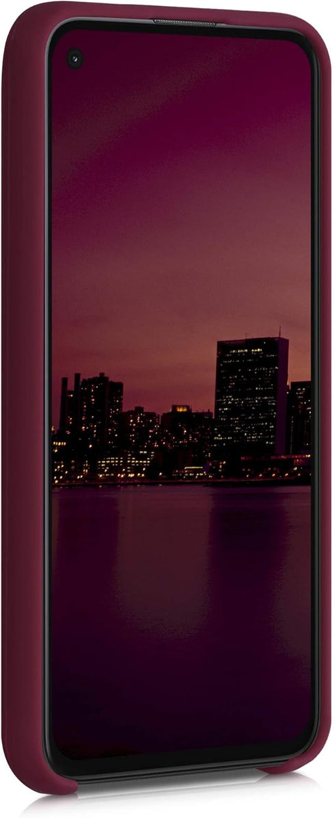 kwmobile Case Compatible with Google Pixel 4a Case - TPU Silicone Phone Cover with Soft Finish - Rhubarb Red...