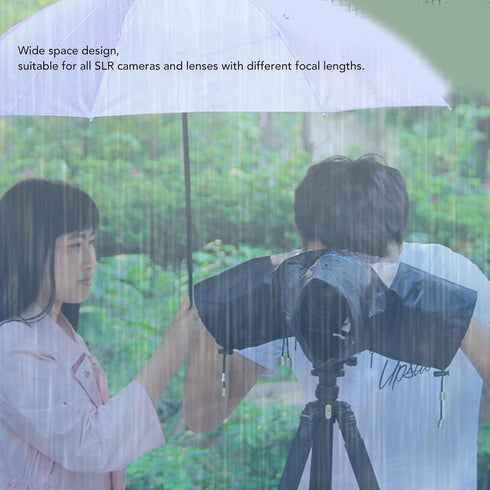 Camera Rain Cover Photo Professional Camera Rain Cover Medium and Long Focus Lens Rainproof Cover Black for Outdoor Photography...