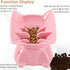 Small Elevated Slow Feeder Cat Bowl, Cute Tilted Elevated Bowls and Dishes for Cats & Small Dogs, Whisker Friendly, Anti Vomiting Raised Pet Bowl ...