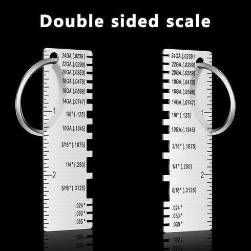 4 Pcs Double Sided Wire Metal Sheet Thickness Gauge Wire Measurement Tool Portable Metal Gauge Thickness Tool Double Sided Plated Size Inspection ...