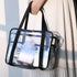 SxoSyo Clear Makeup Bags Large Travel Toiletry Bag for Women Transparent Cosmetic Bags with Handle Bathroom Organizer Bag PVC Tote Zipper Handbag ...