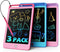 TEKFUN 3 Pack LCD Writing Tablet for Kids, 8.5 Inch Blue+Pink+Purple Doodle Board Drawing Board Reusable Drawing Tablet with Lanyard, Educational ...