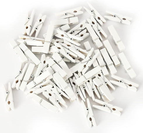 Mini Photo Clips, 128 Pcs, 1.4 Inch Small Wooden Clothespins for Baby Cloth, Pictures...