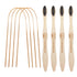 Bamboo Toothbrush and Tongue Cleaner - 4x4 Pack...