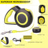16Ft Retractable Dog Leash Lightweight Leash for Small Medium Dogs/Cats Up to 44lbs,One-Handed Brake,Stainless Steel Spring,Featuring Reflective.(...
