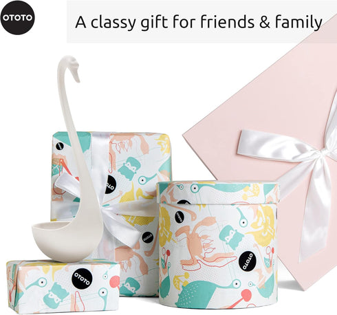 OTOTO Swanky Swan Soup Ladle- Silicone Soup Spoon, BPA-Free, Heat Resistant Soup Ladles For Serving & Cooking - Cute Kitchen Accessories, Unique K...