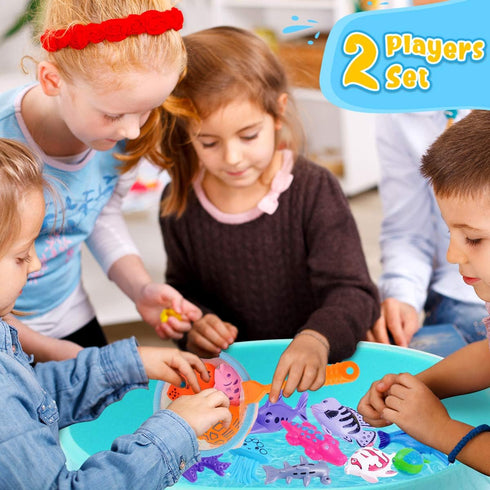 Goody King Magnetic Fishing Game Pool Toys for Kids - Outdoor Indoor Carnival Party Water Bath Toy for Toddlers 1-3 4 5 6 Years Old 2 Players Gift...