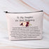 Pregnancy Daughter Makeup Bag with Waterproof Canvas and Zipper Closure...