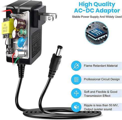 Replacement Voweek Vacuum Charger 26V AC DC Adapter Compatible with Voweek VW-VC08 VW-VC07,EIOEIR E20 Pro HC-20G,JASHEN D18,Kenmore DS1030 Cordles...