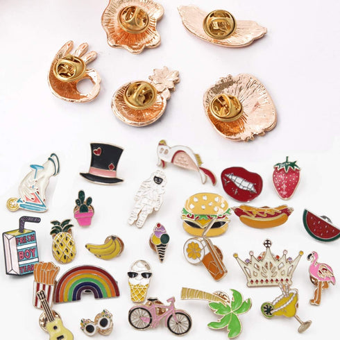 EuTengHao 25 Pieces Cute Enamel Lapel Pin Set Cartoon Brooch Pin Badges Brooch Pins for Clothing Bags Jackets Accessories Supplies DIY Crafts...