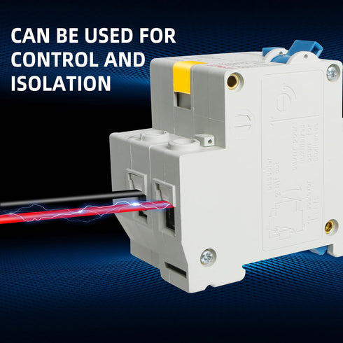 Aopin 1 Poles 63A 230V Miniature Circuit Breaker Low-Voltage DZ47-63 DIN Rail Mount, Residual Current Circuit Breaker Leakage Overload Short Circu...