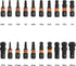 Ball End Hex Bit Set - Railer 1 Inch Impact Driver 20pc Hex Bit Set With A Bit Holder & Carabiner. Premium S2 Steel, Ideal For Furniture Screws...