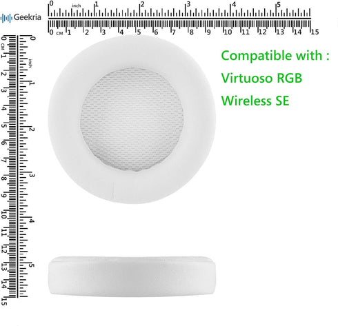 Geekria QuickFit Replacement Ear Pads for Corsair Virtuoso RGB, Virtuoso RGB Wireless SE, Virtuoso RGB Wireless XT Headphones Ear Cushions, Headse...