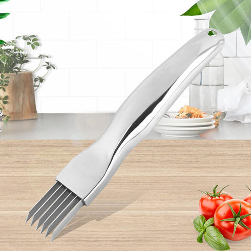 2pcs Shred Silk The Knife, 2024 New Stainless Steel Chopped Green Onion Knife, Sharp Scallion Shredding Cutter, Kitchen Vegetable Cutter Household...