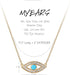MYEARS Women Evil Eye Necklace Gold Pendant Turquoise Diamond CZ Pave 14K Gold Filled Chain Dianty Boho Beach Simple Handmade Jewelry Gift...
