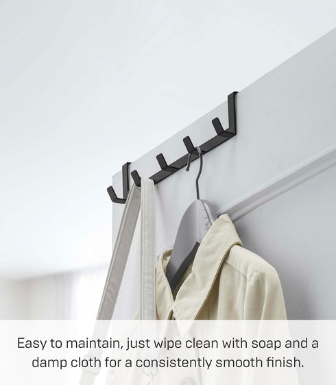 YAMAZAKI home Smart Wide Over the Door Rack, Black...