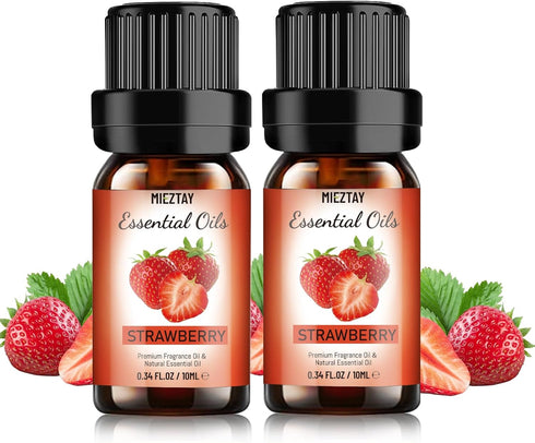 Strawberry Fruit Essential Oils - Fragrance Oil for Diffusers, Candle&Soap Making - Premium Aromatherapy Oil with Fruity Scent (2x10ml)...