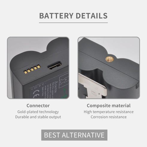 1 Pack Battery Replacement For Video Ring-Doorbell Camera 1/2/3/4, Spotlight Camera, Rechargeable Upgraded Cam Batteries (2nd & 3rd Gen) Camera In...