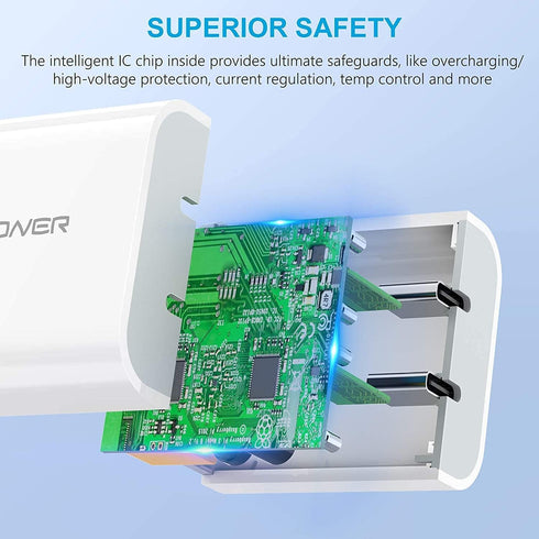 USB C Charger, Amoner 2Pack Type C Fast Charger, Dual Port 25W PD Fast USB C iPhone Wall Charger Compatible with iPhone 16/16 Pro/15/14/13/12/11/S...